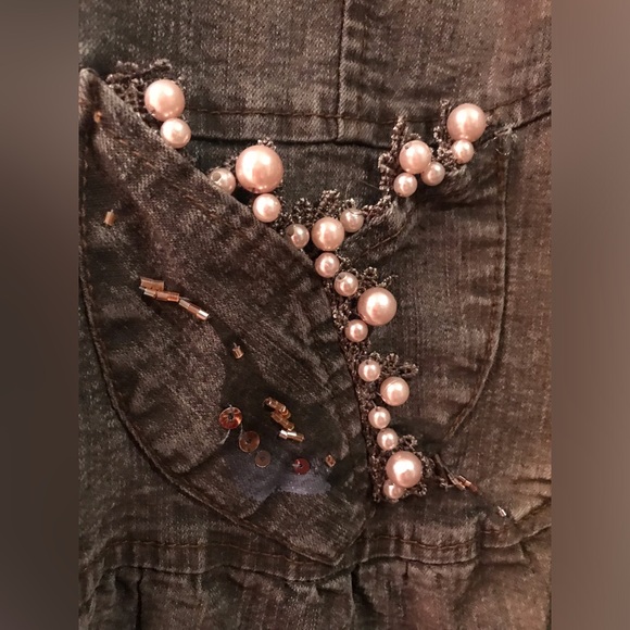 NWT Embellished Denim Jacket - Picture 4 of 5